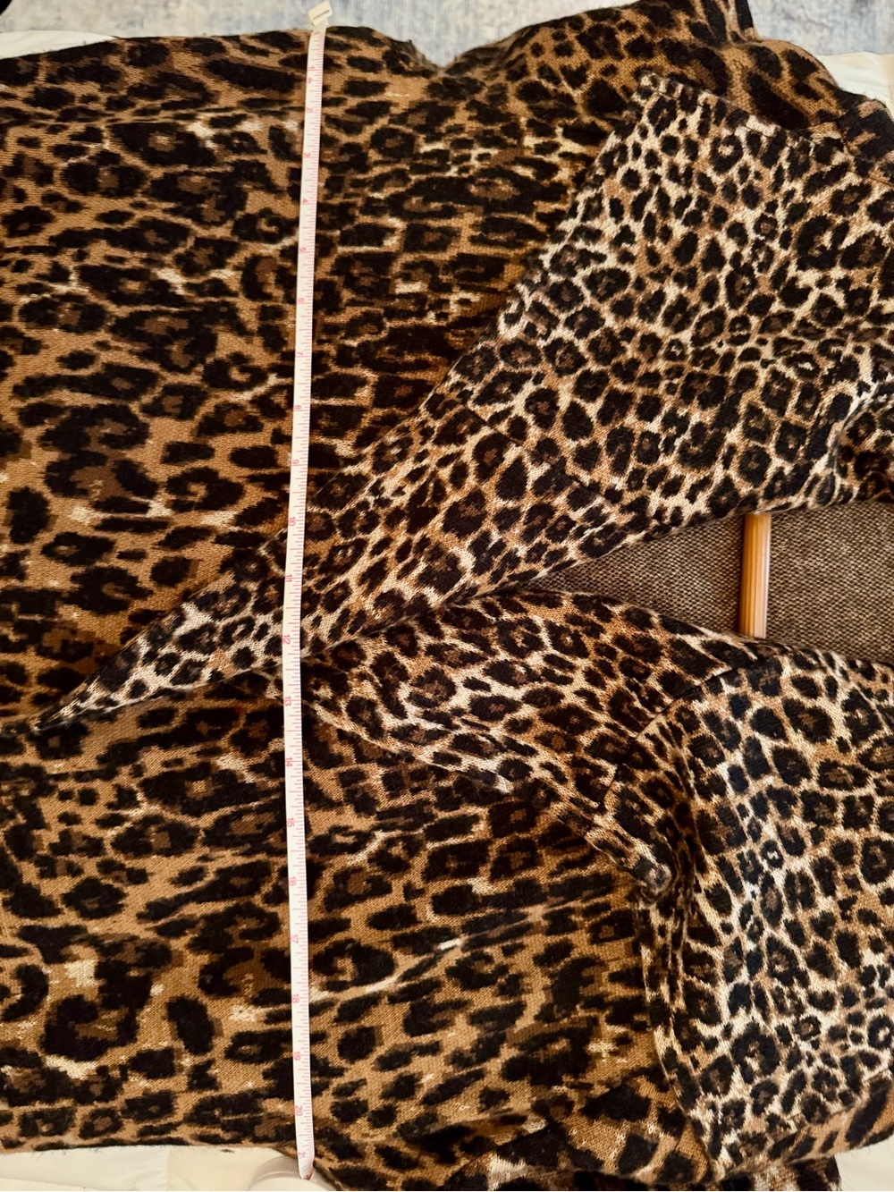 White House Black Market Leopard Print Coat - Brown & Black - Picture 4 of 4